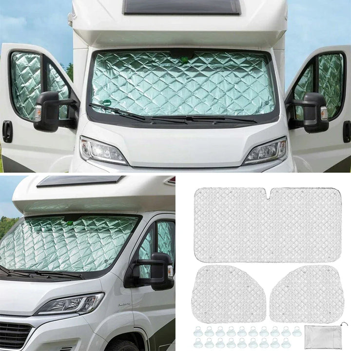 Isolierende Thermomatte für Wohnmobil-Scheiben