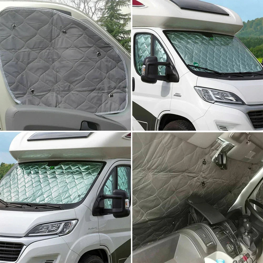 Isolierende Thermomatte für Wohnmobil-Scheiben