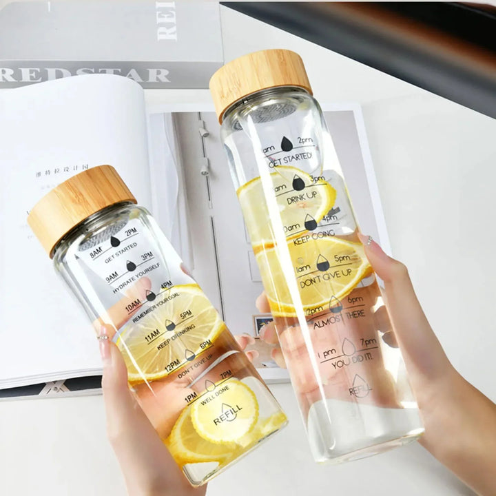 Trinkflasche mit Zeitmarkierung