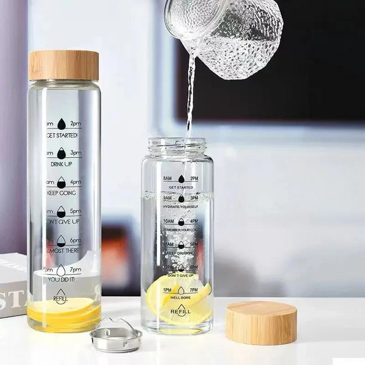 Trinkflasche mit Zeitmarkierung