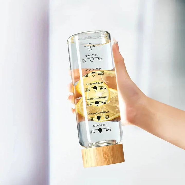 Trinkflasche mit Zeitmarkierung
