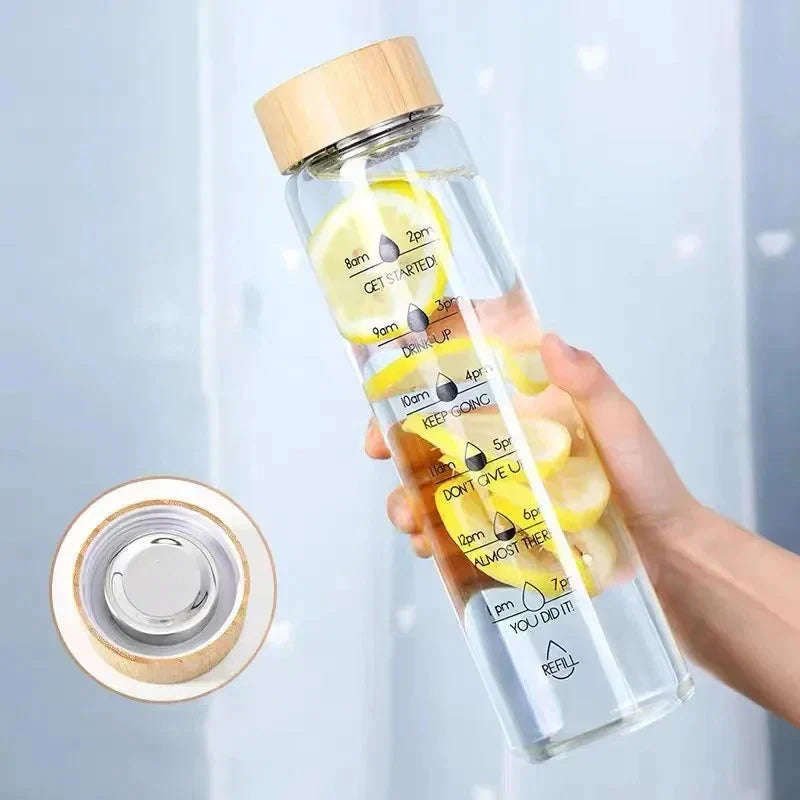 Trinkflasche mit Zeitmarkierung